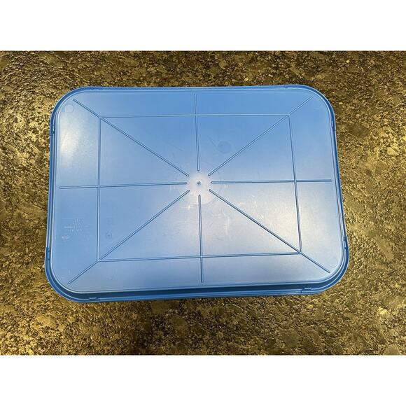 2 Vtg Cambro Blue Cafeteria Lunchroom Trays 16”x 12” 1216FF Fast Food Service - Picture 2 of 3